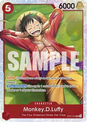 Monkey.D.Luffy (014) card from Starter Deck EX: Gear 5