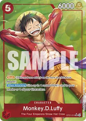 Monkey.D.Luffy (014) (Parallel) card from Starter Deck EX: Gear 5