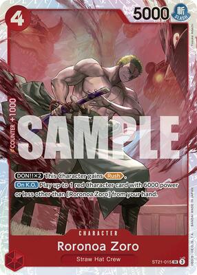Roronoa Zoro card from Starter Deck EX: Gear 5