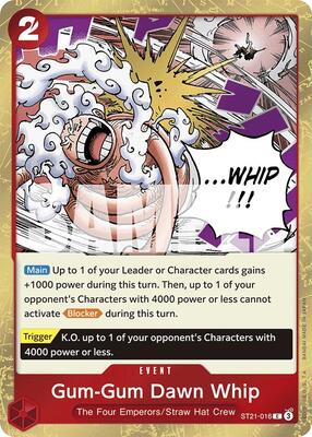 Gum-Gum Dawn Whip card from Starter Deck EX: Gear 5