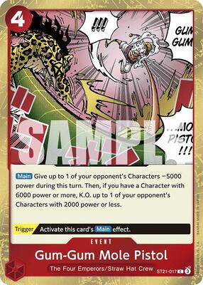 Gum-Gum Mole Pistol card from Starter Deck EX: Gear 5