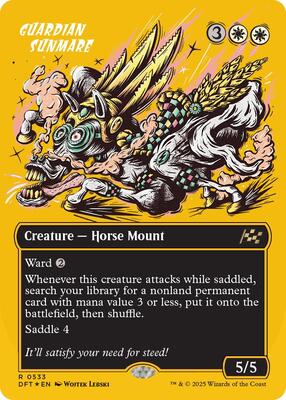 Guardian Sunmare (Borderless) (First-Place Foil) card from Aetherdrift
