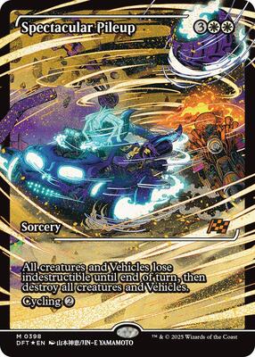 Spectacular Pileup (Showcase) card from Aetherdrift