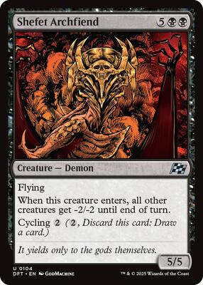Shefet Archfiend card from Aetherdrift