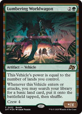Lumbering Worldwagon (DFT Bundle) card from Unique and Miscellaneous Promos