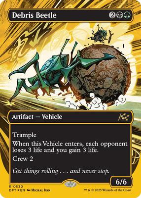 Debris Beetle (Borderless) (First-Place Foil) card from Aetherdrift
