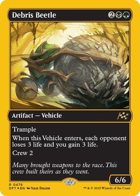 Debris Beetle (First-Place Foil) card from Aetherdrift