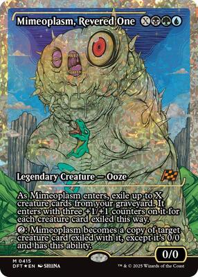 Mimeoplasm, Revered One (Showcase) (Fracture Foil) card from Aetherdrift