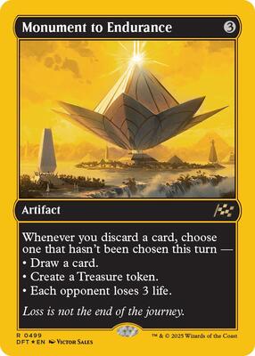 Monument to Endurance (First-Place Foil) card from Aetherdrift
