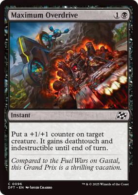 Maximum Overdrive card from Aetherdrift
