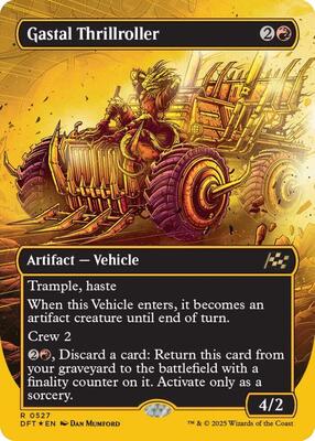 Gastal Thrillroller (Borderless) (First-Place Foil) card from Aetherdrift