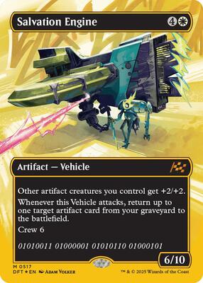 Salvation Engine (Borderless) (First-Place Foil) card from Aetherdrift
