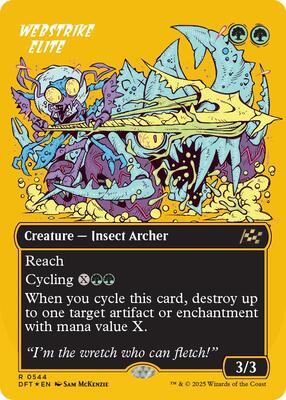 Webstrike Elite (Borderless) (First-Place Foil) card from Aetherdrift