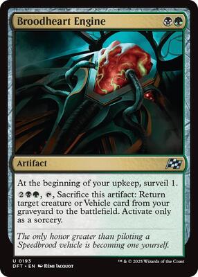 Broodheart Engine card from Aetherdrift