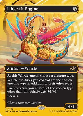 Lifecraft Engine (Borderless) (First-Place Foil) card from Aetherdrift