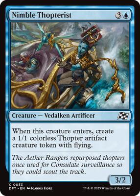 Nimble Thopterist card from Aetherdrift