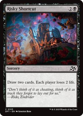 Risky Shortcut card from Aetherdrift