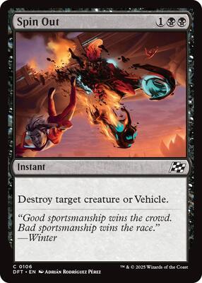 Spin Out card from Aetherdrift