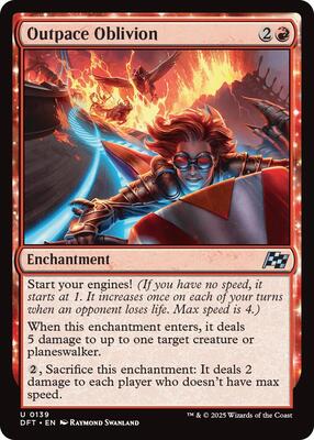 Outpace Oblivion card from Aetherdrift