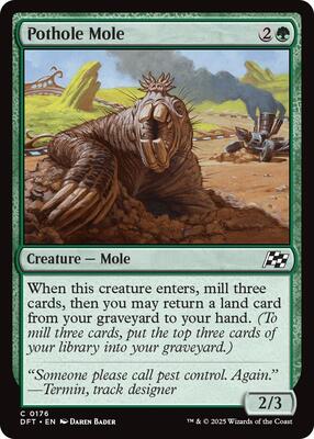 Pothole Mole card from Aetherdrift
