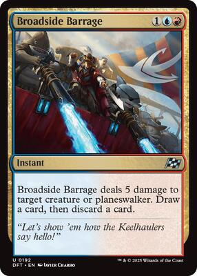 Broadside Barrage card from Aetherdrift
