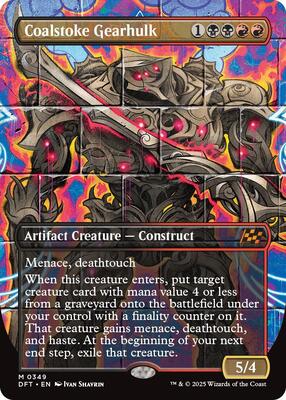 Coalstoke Gearhulk (Borderless) card from Aetherdrift