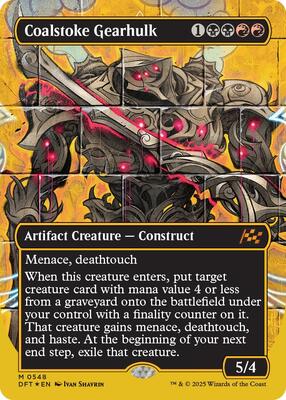 Coalstoke Gearhulk (Borderless) (First-Place Foil) card from Aetherdrift
