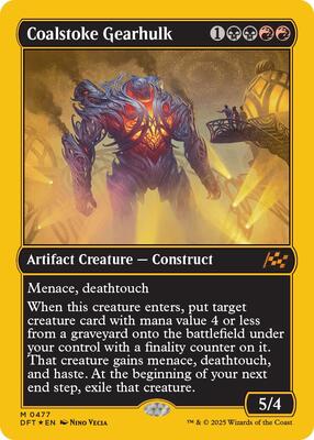 Coalstoke Gearhulk (First-Place Foil) card from Aetherdrift