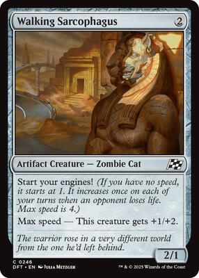 Walking Sarcophagus card from Aetherdrift