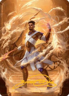 Basri, Tomorrow's Champion Art Card (Gold-Stamped Signature) card from Art Series: Aetherdrift