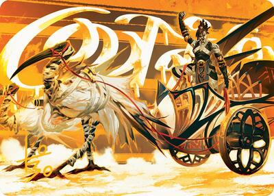 Skyseer's Chariot Art Card (Gold-Stamped Signature) card from Art Series: Aetherdrift