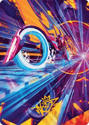 Spotcycle Scouter Art Card (Gold-Stamped Signature) card from Art Series: Aetherdrift
