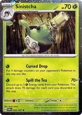 Sinistcha - 022/167 (Cosmos Holo) card from Blister Exclusives