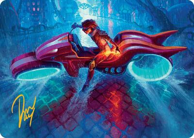 Chandra, Spark Hunter Art Card (Gold-Stamped Signature) card from Art Series: Aetherdrift