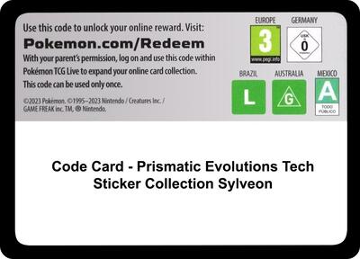 Code Card - Prismatic Evolutions Tech Sticker Collection [Sylveon] card from Miscellaneous Cards & Products