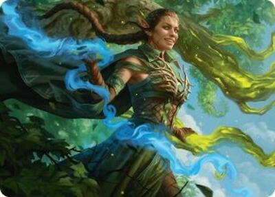 Nissa, Worldsoul Speaker Art Card card from Art Series: Aetherdrift