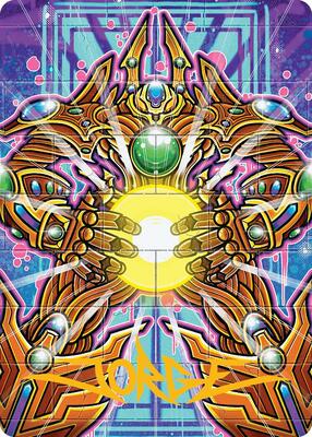 Brightglass Gearhulk Art Card (Gold-Stamped Signature) card from Art Series: Aetherdrift