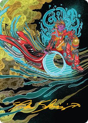 Cloudspire Skycycle Art Card (Gold-Stamped Signature) card from Art Series: Aetherdrift