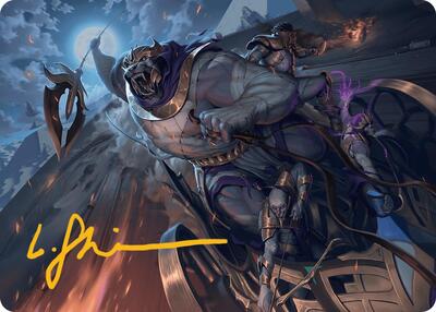Zahur, Glory's Past Art Card (Gold-Stamped Signature) card from Art Series: Aetherdrift