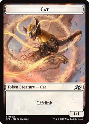 Cat // Thopter (0010) Double-Sided Token card from Aetherdrift