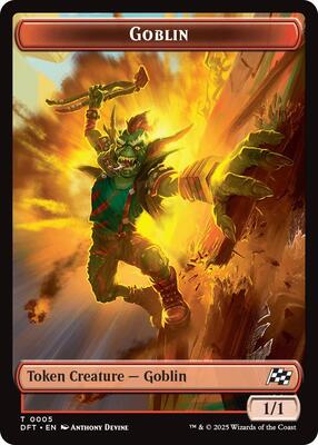 Goblin // Thopter (0010) Double-Sided Token card from Aetherdrift