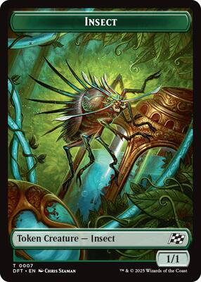 Insect // Elephant Double-Sided Token card from Aetherdrift