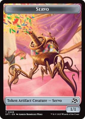 Servo // Thopter (0009) Double-Sided Token card from Aetherdrift