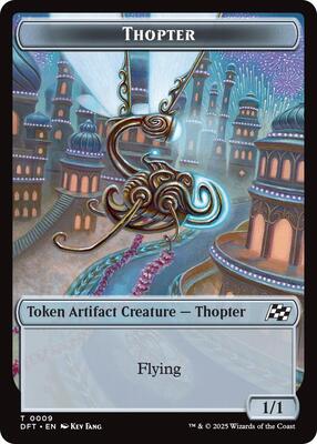 Thopter (0009) // Treasure Double-Sided Token card from Aetherdrift
