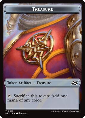 Treasure // Pilot Double-Sided Token card from Aetherdrift
