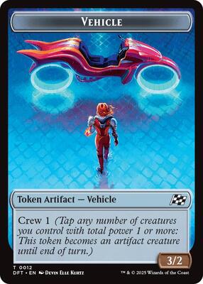Vehicle // Pilot Double-Sided Token card from Aetherdrift