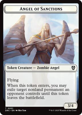 Angel of Sanctions // Vizier of Many Faces Double-Sided Token card from Commander: Aetherdrift