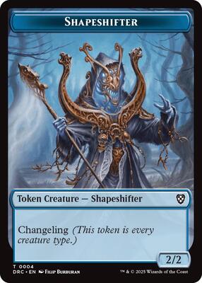 Shapeshifter // Zombie (0003) Double-Sided Token card from Commander: Aetherdrift