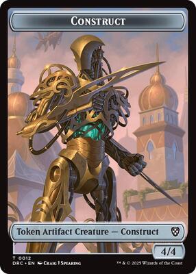 Construct // Beast (0011) Double-Sided Token card from Commander: Aetherdrift