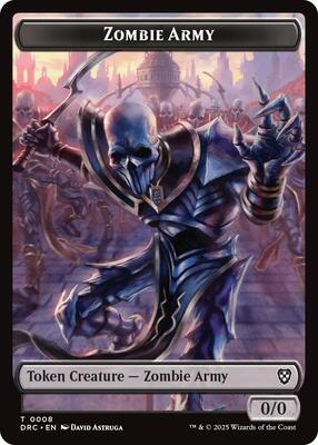 Zombie Army // Shapeshifter Double-Sided Token card from Commander: Aetherdrift